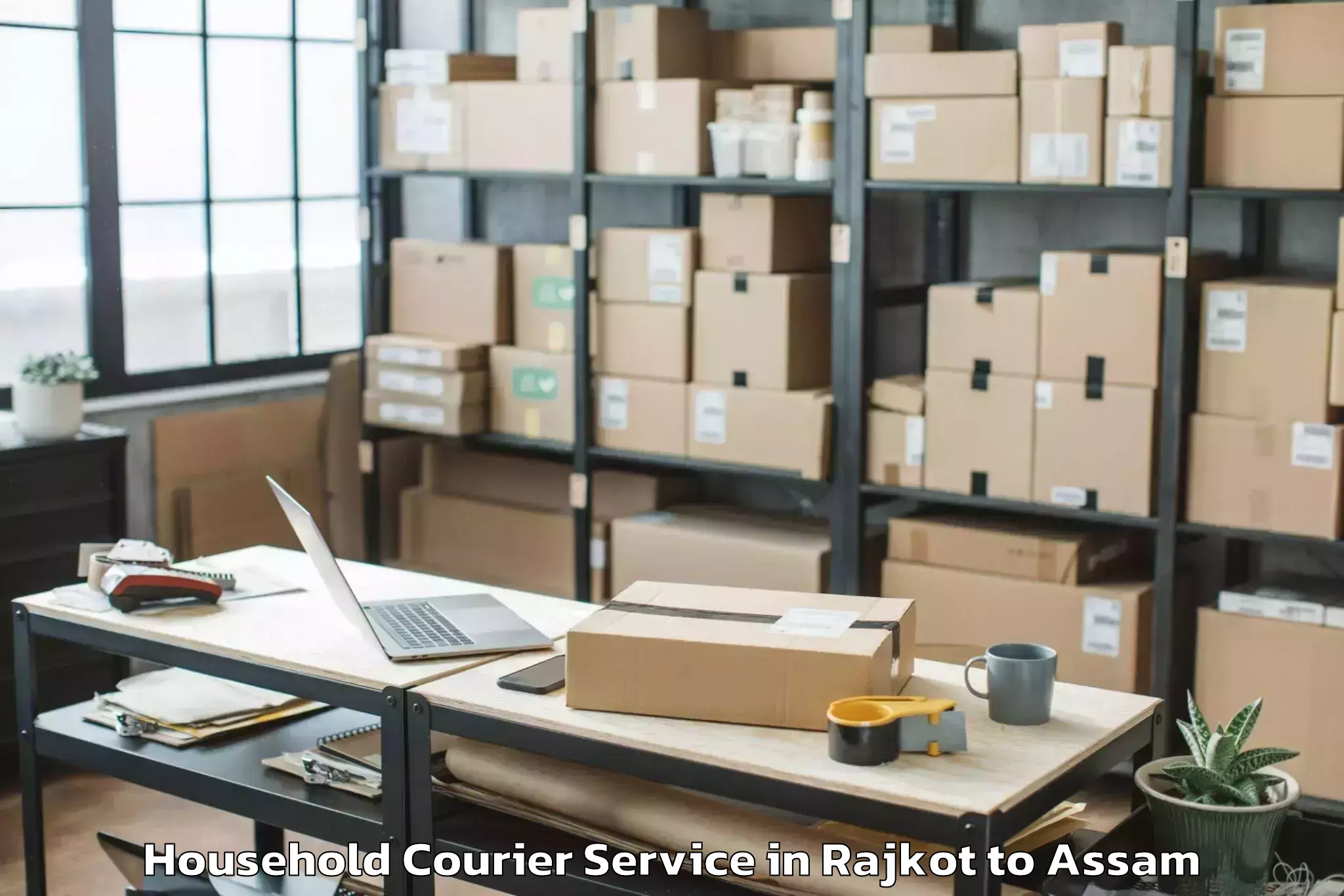 Efficient Rajkot to Mikirbheta Household Courier